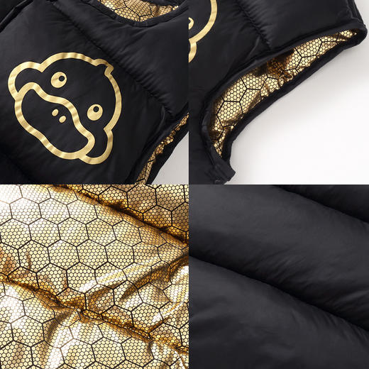 【39元/2件 小黄鸭儿童黑金马甲】🤩妈妈们，快来抢福利❗️100-140cm⚠拍1⃣发2⃣，到手2件同尺码，2件需不同尺码请备注 商品图1