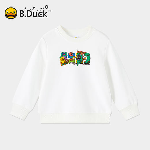 B.Duck小黄鸭童装圆领卫衣春春秋男女童时尚潮酷上衣105-150 BF3508961 商品图4