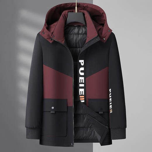 【可拆卸帽】【新款DB】大依优型大码男装连帽棉服棉衣夹克外套棉夹克加肥加大上衣男士 商品图0