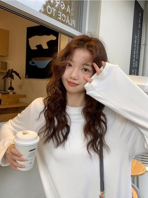 🥰【高克重！张贝贝同款双面澳绒磨毛T恤】💥秋冬续命打底！⚠️330G双面澳绒面料❗️ 😎整件衣服将近一斤！🌸🌸Duang Duang 商品图2