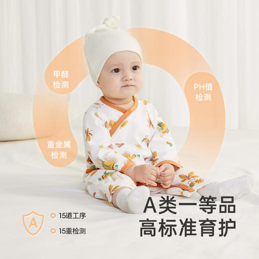 英氏舒绒棉婴儿衣服秋冬保暖新生儿连体衣男童女童新款爬服 商品图4