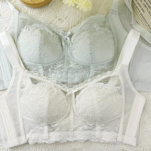 楼台幽雾 文胸 大胸显小防下垂收副乳内衣女轻薄透气无钢圈调整型内衣文胸 商品图1