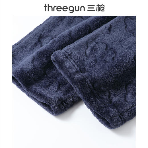 Threegun三枪 【剪花法兰绒】翻领开襟女家居套-82024D011 商品图9