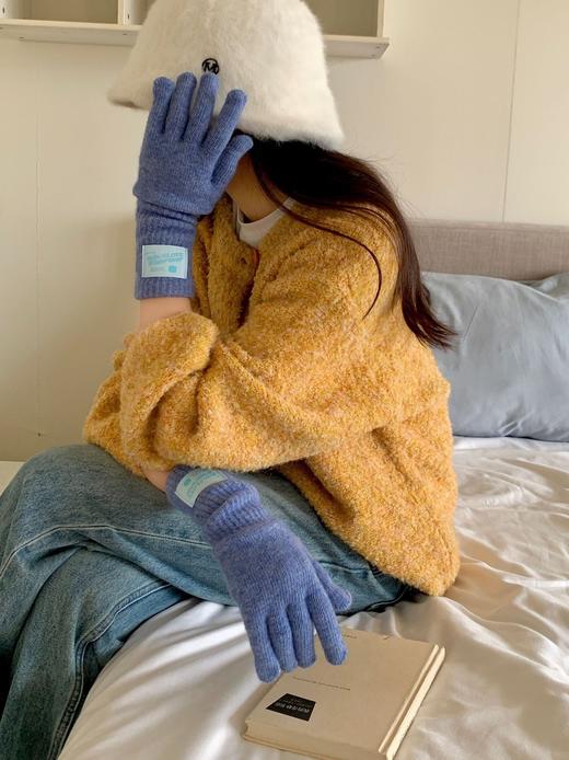 【YW】无忧购韩系ins学院风80%羊毛触屏露指针织毛线手套（截单后7天发货) 商品图14