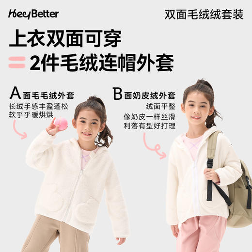 【HeyBetter】2024新款双面绒绒家居服套装  上衣双面可穿 商品图1