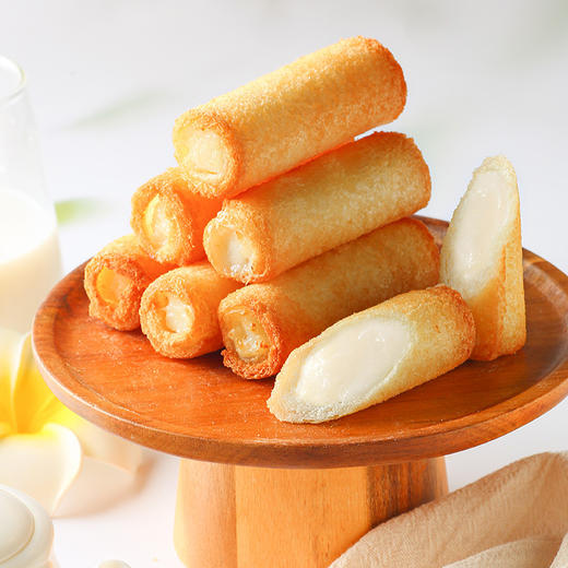 【顺德同款！ 脆皮奶卷 】阿诺特色小吃炸牛奶，香酥口感 入口香醇 牛奶风味 嫩滑香糯，顺德双皮奶速冻食品冷冻半成品商用QQ 商品图0