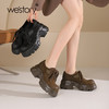 westory2024秋季新品厚底*大头鞋复古休闲百搭乐福鞋女W24CM75431 商品缩略图5
