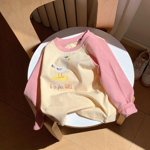 【新款女童上衣，百搭可爱，卡通图案萌趣十足】女童上衣百搭长袖 棉质宝宝秋装新款t恤 小童秋款儿童童装 卡通打底衫-QQ 商品图7