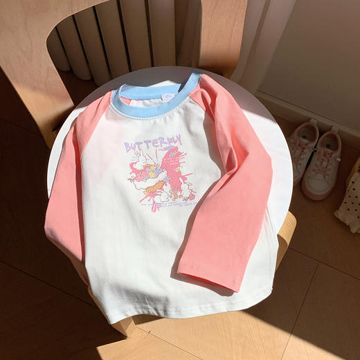 【新款女童上衣，百搭可爱，卡通图案萌趣十足】女童上衣百搭长袖 棉质宝宝秋装新款t恤 小童秋款儿童童装 卡通打底衫-QQ 商品图6