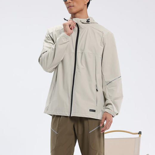 跃牌【跃LEAP-ACTIVE】系列 户外野营冲锋衣男防水连帽运动夹克外套D42182 商品图2