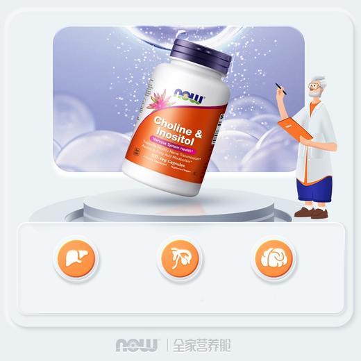 【NOW】美国 诺奥 胆碱肌醇胶囊100粒/瓶 商品图1
