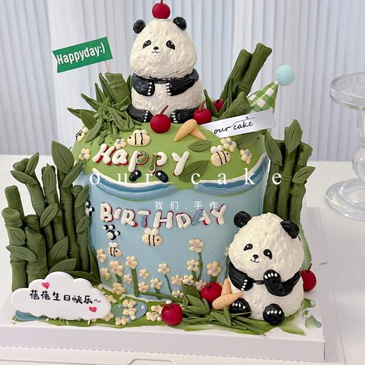 熊猫卡通蛋糕-低糖处理无添加 商品图1