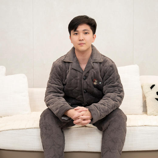 【169元1套】秋冬男士夹棉开衫家居服-2243239 商品图1