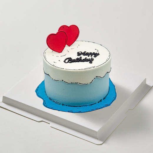 蓝色渐变二次元蛋糕 | 糕匠 商品图1