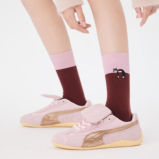 【代发】上森派系袜子 蝴蝶结提花 慵懒猫咪 中筒袜 （下单后不接受退款，请谨慎下单） 商品图3