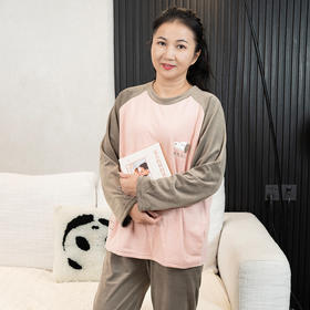 【169元1套】秋冬女士长袖长裤海岛绒套头家居套装-2243227