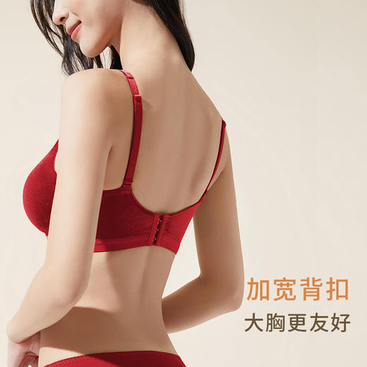 【门店积分兑换】奶糖派大胸显小幽梦丝绒扭一扭三角杯文胸无钢圈复古防凸点内衣女 商品图2