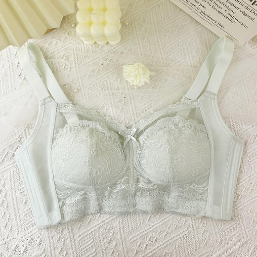 楼台幽雾 文胸 大胸显小防下垂收副乳内衣女轻薄透气无钢圈调整型内衣文胸 商品图3
