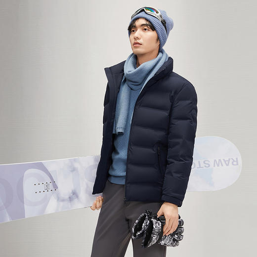 【拒水鸭绒】柒牌三防羽绒服男2024冬季新款时尚休闲立领保暖外套 127E71060 商品图1