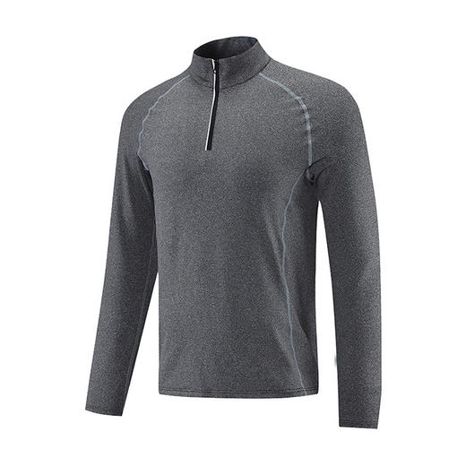 跃牌【跃LEAP-ACTIVE】系列 秋款立领半拉链涤纶速干透气运动长袖T恤802 商品图1