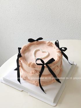 粉色洛丽塔  复古丝带蛋糕