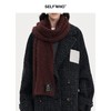 SELFWHO红色保暖围巾女2024秋冬新款软糯高级感百搭户外披肩围脖 商品缩略图0