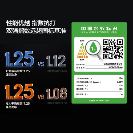 方太02-V6熊猫洗碗机嵌入式洗碗机智能家用16套大容量官方专卖店 商品图7