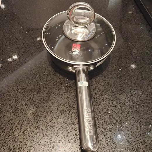 【7折清仓，最后2个，无货退款】三禾月瑾0涂层微纳奶锅18cm(典雅黑) 商品图1