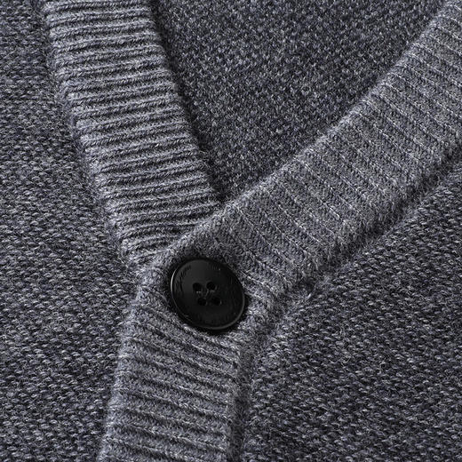 【100%羊毛】【新款DWP】大依优型大码V领针织开衫马甲背心休闲针织衫毛背心加肥加大上衣男士胖子大码毛衫t恤打底 商品图4