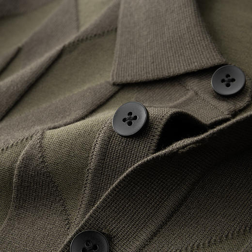 【新款DPF】大依优型毛衣针织翻领短袖背心休闲针织衫毛背心加肥加大上衣男士胖子大码毛衫t恤打底 商品图5