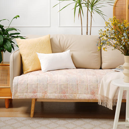 春意系列沙发巾棉四季通用高端轻奢防滑高级感高档靠包定制 商品图2