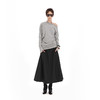 NUTH黑色中长款夹棉a字半身裙女秋冬 商品缩略图1
