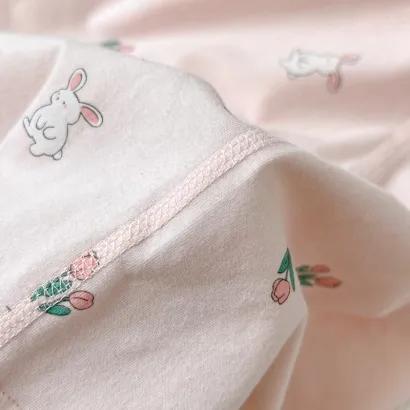 哈萌熊童装儿童秋季新款长绒棉莱卡家居服套装男童秋款睡衣女童秋装空调服中大童衣服（卡码往大拍） 商品图3