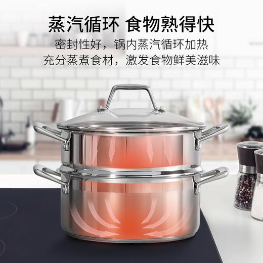 复合不锈钢蒸锅套装（4.7L）+硅胶手套（红色） 商品图3