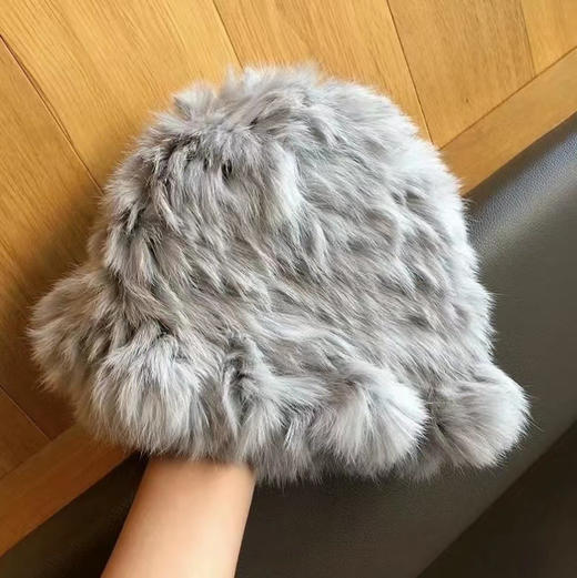 秋冬季【云朵毛绒帽】韩版保暖兔毛帽 日系大头围显脸小 毛茸茸盆帽  商品图8