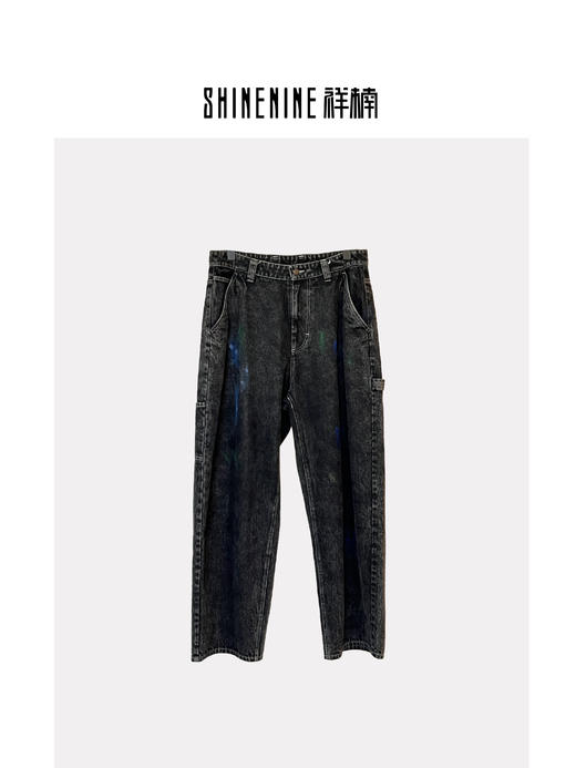 W333531551彩色泼墨牛仔裤 商品图0