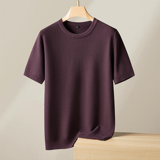 【羊毛】【新款DPF】大依优型毛衣针织短袖背心休闲针织衫毛背心加肥加大上衣男士胖子大码毛衫t恤打底 商品图2