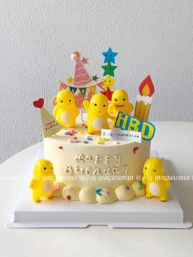 可爱小奶龙主题蛋糕（小装饰插件随机）