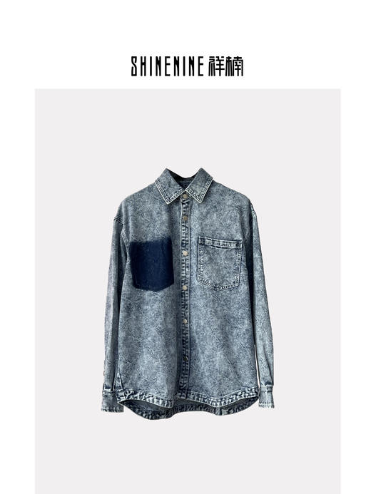 W332125214口袋设计牛仔衬衫外套 商品图0