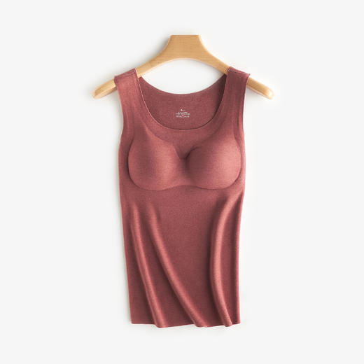 I'd爱帝女带胸垫无痕暖绒双面磨绒内搭背心 商品图7