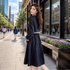 奢姿大码女装2024秋冬假两件针织时尚连衣裙胖妹妹气质小立领裙子9944891096 商品缩略图3