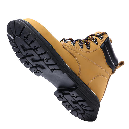 劳保鞋男防水防砸防刺穿橡胶底钢包头高帮安全鞋 商品图6