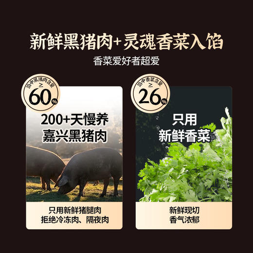 【头厨黑猪肉老面小笼包-香菜猪肉】手工鲜制，一口下去鲜香多汁，营养早餐，全家放心吃 商品图1