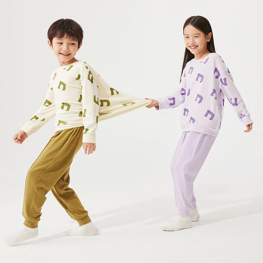 【代发】小番薯儿童家居服套装秋冬季加厚大童女男童睡衣 商品图1