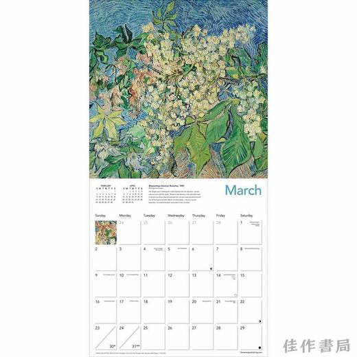 Vincent van Gogh Blooms Wall Calendar 2025 (Art Calendar) / 文森特·梵高：绽放 2025挂历（艺术挂历） 商品图3