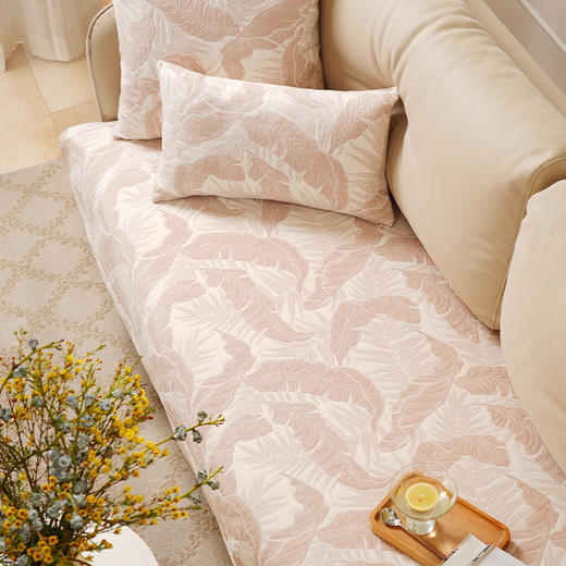 丛林芭蕉系列沙发巾靠包棉四季通用高端轻奢防滑高级感高档靠包定制 商品图3