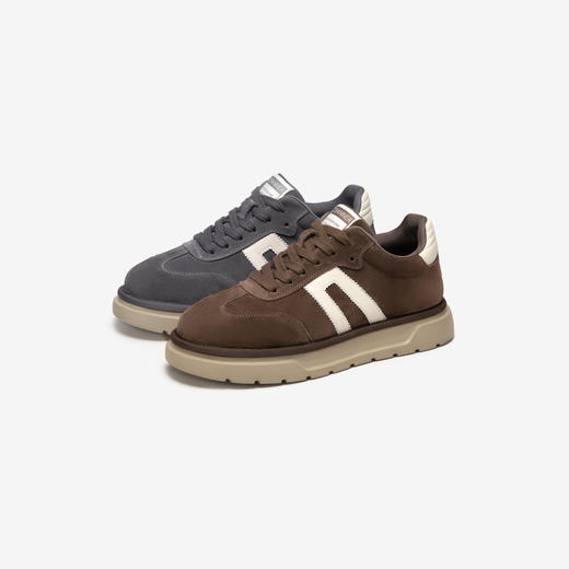 千百度男鞋厚底增高春季百搭复古户外防滑舒适百搭休闲运动鞋A24456158 商品图1