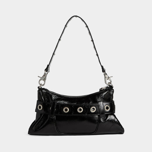 【一】DSQUARED2 女士带珐琅金属徽标扣哥特式皮革提挎包 黑色 SDW0064 01500001 2124 商品图1