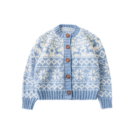 苏苏姐家雪原提花开衫手工DIY编织棒针羊毛毛线团自制材料包 商品图4