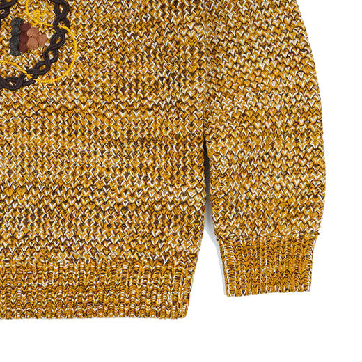 Drole De Monsieur La Maille D tresse 字母刺绣复古针织毛衣 商品图3